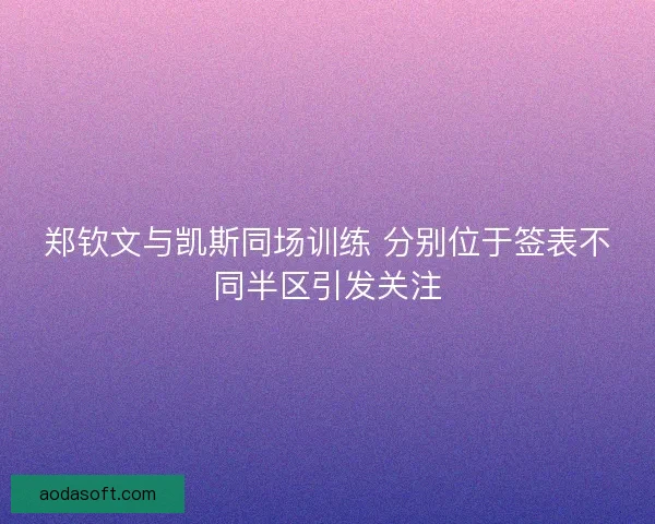 郑钦文与凯斯同场训练 分别位于签表不同半区引发关注
